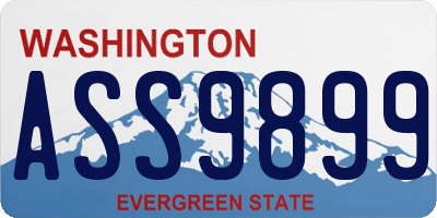 WA license plate ASS9899