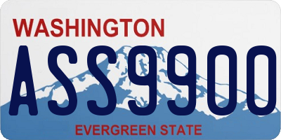 WA license plate ASS9900