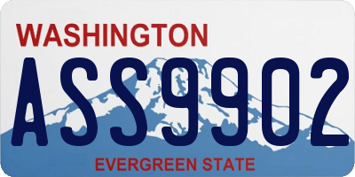 WA license plate ASS9902