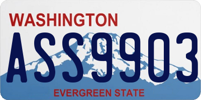 WA license plate ASS9903