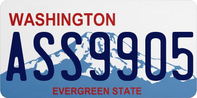 WA license plate ASS9905