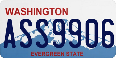 WA license plate ASS9906