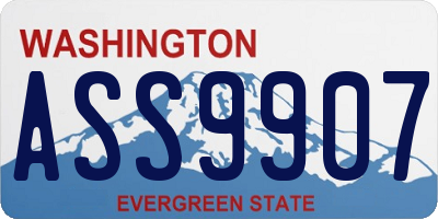 WA license plate ASS9907