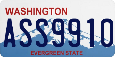 WA license plate ASS9910