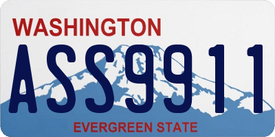 WA license plate ASS9911