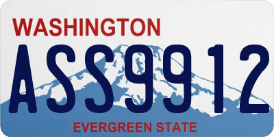 WA license plate ASS9912