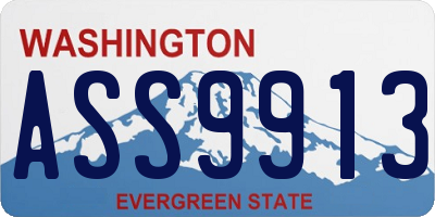WA license plate ASS9913