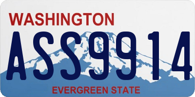 WA license plate ASS9914