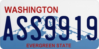 WA license plate ASS9919
