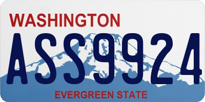 WA license plate ASS9924