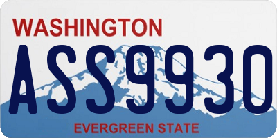 WA license plate ASS9930