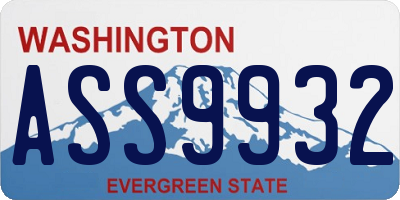 WA license plate ASS9932
