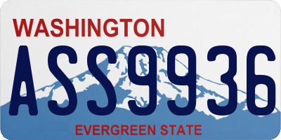WA license plate ASS9936