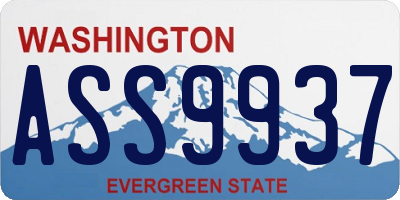 WA license plate ASS9937