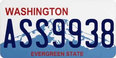 WA license plate ASS9938