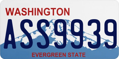 WA license plate ASS9939