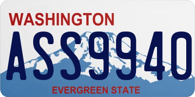 WA license plate ASS9940