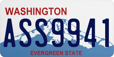 WA license plate ASS9941
