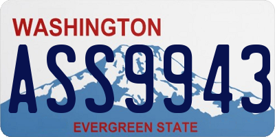 WA license plate ASS9943