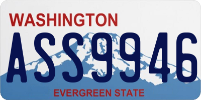 WA license plate ASS9946