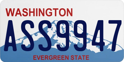 WA license plate ASS9947