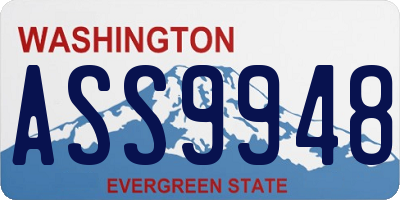 WA license plate ASS9948