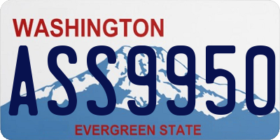 WA license plate ASS9950