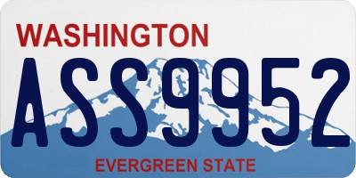 WA license plate ASS9952
