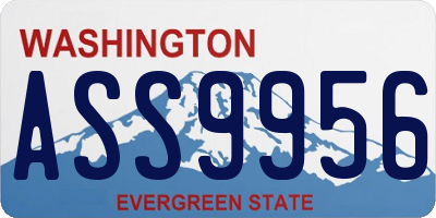 WA license plate ASS9956