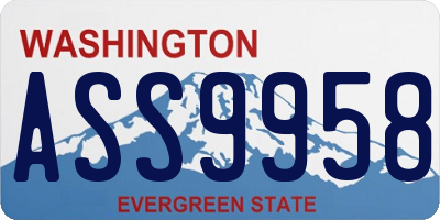 WA license plate ASS9958