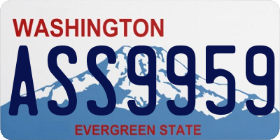 WA license plate ASS9959