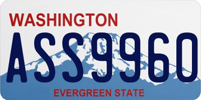 WA license plate ASS9960