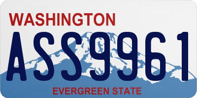 WA license plate ASS9961