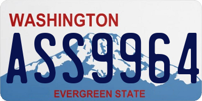 WA license plate ASS9964