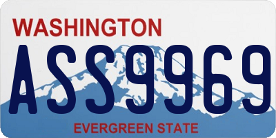 WA license plate ASS9969