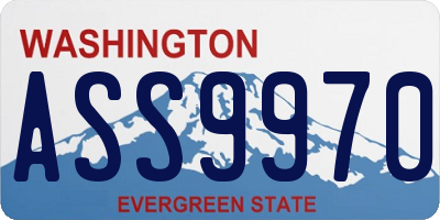 WA license plate ASS9970