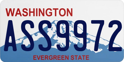 WA license plate ASS9972