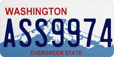 WA license plate ASS9974