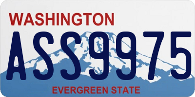 WA license plate ASS9975