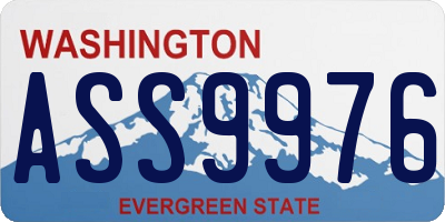 WA license plate ASS9976