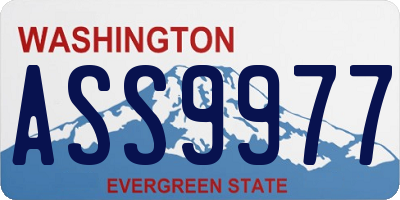 WA license plate ASS9977