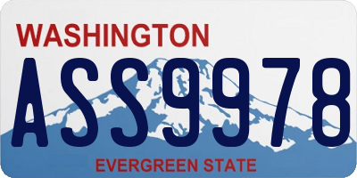 WA license plate ASS9978