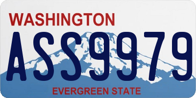 WA license plate ASS9979