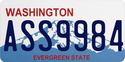 WA license plate ASS9984