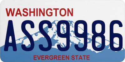 WA license plate ASS9986