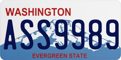WA license plate ASS9989