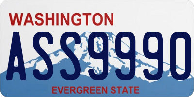 WA license plate ASS9990