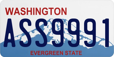 WA license plate ASS9991