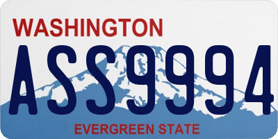 WA license plate ASS9994