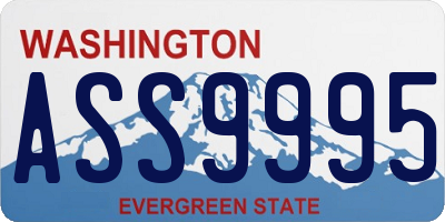 WA license plate ASS9995